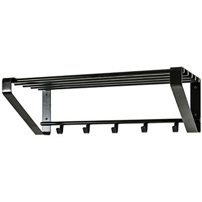 HAKU Nástěnný věšák černý, kov rozměry: š 65 cm x v 20 cm x h 30 cm, styl: moderní HAKU Nástěnný věšák černý, kov rozměry: š 65 cm x v 20 cm x h 30 cm, styl: moderní