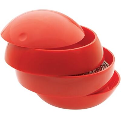 Spirella Kosmetický organizér "Bowl Beauty" úložný box na make-up a šperky se 3 přihrádkami 16 x 14 cm červený Spirella Kosmetický organizér "Bowl Beauty" úložný box na make-up a šperky se 3 přihrádkami 16 x 14 cm červený