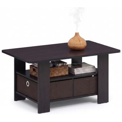 Furinno Andrey konferenční stolek s úložným prostorem a zásuvkou, tmavý 48,3 x 80 x 39,6 cm, kleiner Beistelltisch, modern, Wohnzimmer, Schlafzimmer, Homeoffice Furinno Andrey konferenční stolek s úložným prostorem a zásuvkou, tmavý 48,3 x 80 x 39,6 cm, kleiner Beistelltisch, modern, Wohnzimmer, Schlafzimmer, Homeoffice