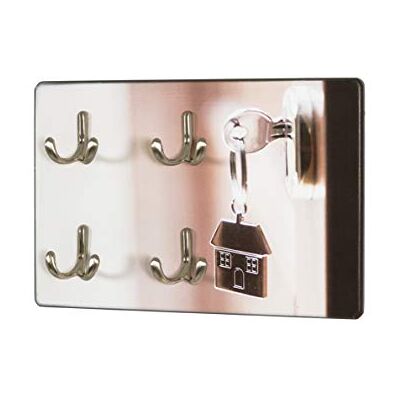 HAKU Skříňka na klíče klíčenka organizér keyholder vzhled ušlechtilé oceli motiv MDF kov – rozměry: Š 30 x V 21 x H 5 cm Styl: moderní HAKU Skříňka na klíče klíčenka organizér keyholder vzhled ušlechtilé oceli motiv MDF kov – rozměry: Š 30 x V 21 x H 5 cm Styl: moderní