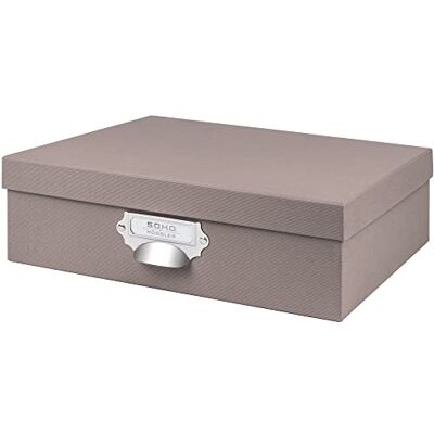 Rössler SOHO úložný box s víkem A4 úložný box z papíru koupelnový organizér organizér do kuchyně organizér na líčení ukládání boxů 34 x 26 x 10 cm 1 kus barva: šedá šedohnědá Rössler SOHO úložný box s víkem A4 úložný box z papíru koupelnový organizér organizér do kuchyně organizér na líčení ukládání boxů 34 x 26 x 10 cm 1 kus barva: šedá šedohnědá