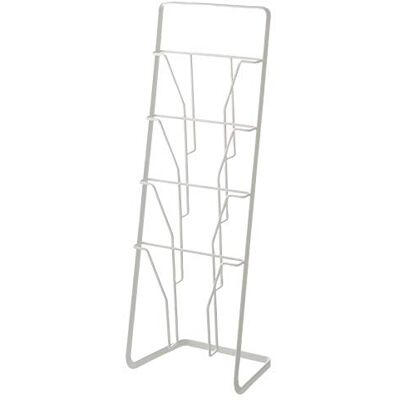 YAMAZAKI 6512 TOWER stojan na noviny se 4 přihrádkami, bílý, ocel, minimalistický, 25 x 18 x 71 cm (D x Š x V) YAMAZAKI 6512 TOWER stojan na noviny se 4 přihrádkami, bílý, ocel, minimalistický, 25 x 18 x 71 cm (D x Š x V)