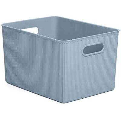 TATAY Plastový úložný box Baobab 22 l organizér box integrované rukojeti kompaktní a univerzální design plast bez BPA 29,4 x 38,5 x 23 cm, modrý TATAY Plastový úložný box Baobab 22 l organizér box integrované rukojeti kompaktní a univerzální design plast bez BPA 29,4 x 38,5 x 23 cm, modrý