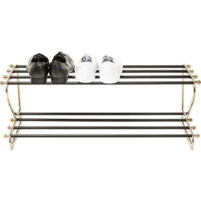 Kare Design Walk Small botník černý/zlatý odkládací prostor na boty, pro 8 párů bot, úzká komoda na boty, šetří místo, skladování, odkládací plocha na boty, chodba, šatník, 34 x 84 x 31 cm Kare Design Walk Small botník černý/zlatý odkládací prostor na boty, pro 8 párů bot, úzká komoda na boty, šetří místo, skladování, odkládací plocha na boty, chodba, šatník, 34 x 84 x 31 cm