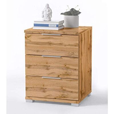 Stella Trading Univerzální noční stolek se vzhledem divokého dubu Moderní noční skříňka se třemi zásuvkami pro vaši postel Boxspring 46 x 61 x 42 cm (Š/V/H) Stella Trading Univerzální noční stolek se vzhledem divokého dubu Moderní noční skříňka se třemi zásuvkami pro vaši postel Boxspring 46 x 61 x 42 cm (Š/V/H)