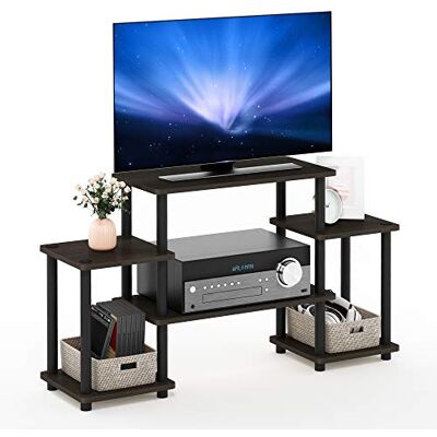 Furinno Turn-N-Tube televizní stolek, TV regál, tmavě hnědá/černá, 105,4 (Š) x 58 (V) x 29,5 (H) cm Furinno Turn-N-Tube televizní stolek, TV regál, tmavě hnědá/černá, 105,4 (Š) x 58 (V) x 29,5 (H) cm