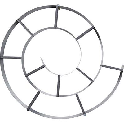 Kare Designová nástěnná police Snail, stříbrná, police na CD, průměr 75 cm, kulatá, závěsná, úložný prostor, obývací pokoj, dětský pokoj, pracovna, ocel Kare Designová nástěnná police Snail, stříbrná, police na CD, průměr 75 cm, kulatá, závěsná, úložný prostor, obývací pokoj, dětský pokoj, pracovna, ocel