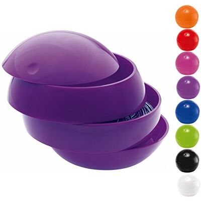 Spirella Kosmetický organizér Bowl Beauty úložný box na make-up a šperky se 3 přihrádkami 16 x 14 cm fialový Spirella Kosmetický organizér Bowl Beauty úložný box na make-up a šperky se 3 přihrádkami 16 x 14 cm fialový