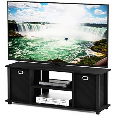 Furinno Econ TV skříňka/zábavní centrum se 2 přihrádkami, dřevo, černá, 29,72 x 29,72 x 40,13 cm Furinno Econ TV skříňka/zábavní centrum se 2 přihrádkami, dřevo, černá, 29,72 x 29,72 x 40,13 cm
