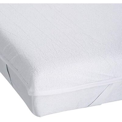 Kinzler Ochrana matrace, podložka na hygienu postele, bavlněná směsná tkanina, bílá, 100 x 200 x 0,2 cm Kinzler Ochrana matrace, podložka na hygienu postele, bavlněná směsná tkanina, bílá, 100 x 200 x 0,2 cm