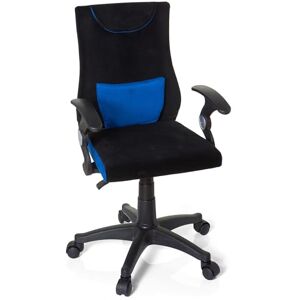 hjh OFFICE 670470 otočná židle pro děti a mládež KIDDY PRO AL látka černá/modrá dětská kancelářská židle k psacímu stolu s područkami hjh OFFICE 670470 otočná židle pro děti a mládež KIDDY PRO AL látka černá/modrá dětská kancelářská židle k psacímu stolu s područkami