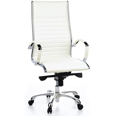 hjh OFFICE 660510 Profi Manažerské křeslo Parma 20 kůže bílá kancelářská židle otočná židle, vysoké opěradlo ergonomická hjh OFFICE 660510 Profi Manažerské křeslo Parma 20 kůže bílá kancelářská židle otočná židle, vysoké opěradlo ergonomická