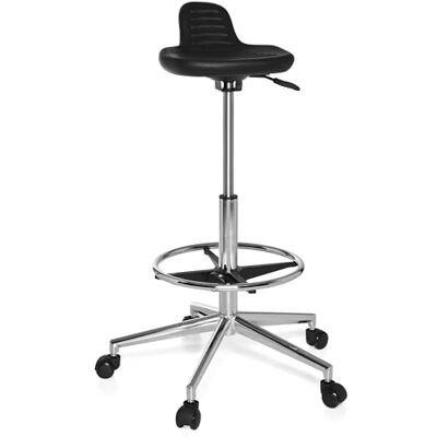 hjh OFFICE 665160 Pracovní stolička TOP Work 03 podpěra pro postavení z tvrdé pěny Pracovní židle s opěrkou zad, výškově nastavitelná do 87 cm hjh OFFICE 665160 Pracovní stolička TOP Work 03 podpěra pro postavení z tvrdé pěny Pracovní židle s opěrkou zad, výškově nastavitelná do 87 cm