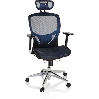 hjh OFFICE 657010 Profi kancelářská židle Venus ONE síťovina černá/modrá ergonomická otočná židle, opěradlo výškově nastavitelné hjh OFFICE 657010 Profi kancelářská židle Venus ONE síťovina černá/modrá ergonomická otočná židle, opěradlo výškově nastavitelné