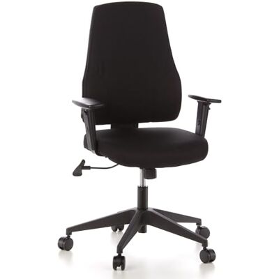 hjh OFFICE 608100 kancelářská židle PRO-TEC 100 látka černá otočná židle ergonomická s nastavitelným opěradlem a opěradlem hjh OFFICE 608100 kancelářská židle PRO-TEC 100 látka černá otočná židle ergonomická s nastavitelným opěradlem a opěradlem