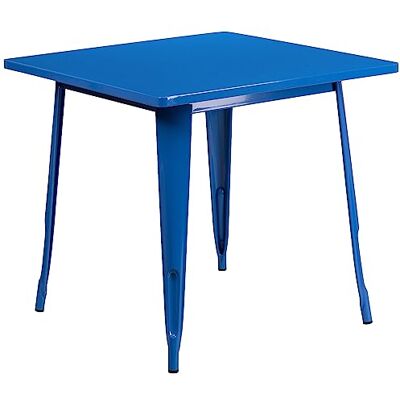 Flash Furniture Felix zahradní stůl pro vnitřní i venkovní použití, čtvercový, 80 cm, modrý Flash Furniture Felix zahradní stůl pro vnitřní i venkovní použití, čtvercový, 80 cm, modrý