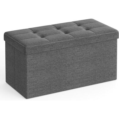 SONGMICS stolička lavice 80 L skládací sedací hrudník odolný až do 300 kg 76 x 38 x 38 cm tmavě šedá SPF47K SONGMICS stolička lavice 80 L skládací sedací hrudník odolný až do 300 kg 76 x 38 x 38 cm tmavě šedá SPF47K