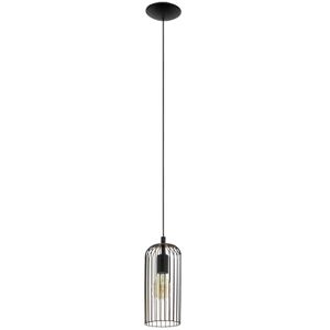 Eglo Závěsná lampa Roccamena, 1 plamenné vintage závěsné svítidlo, retro závěsná lampa z oceli, barva: černá, měď, objímka: E27 Eglo Závěsná lampa Roccamena, 1 plamenné vintage závěsné svítidlo, retro závěsná lampa z oceli, barva: černá, měď, objímka: E27