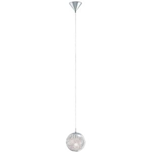 Eglo Závěsné svítidlo Luberio, 1 závěsná lampa, závěsná lampa z kovu v chromu a hliníku, čiré sklo, lampa na jídelní stůl, lampa do obývacího pokoje, závěsná s objímkou E27 Eglo Závěsné svítidlo Luberio, 1 závěsná lampa, závěsná lampa z kovu v chromu a hliníku, čiré sklo, lampa na jídelní stůl, lampa do obývacího pokoje, závěsná s objímkou E27