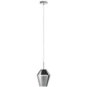 Eglo Závěsné svítidlo Murmillo, 1 plamenná závěsná lampa moderní, závěsné svítidlo z oceli v chromu a skle průhledné, lampa na jídelní stůl, lampa do obývacího pokoje závěsná s objímkou E27 Eglo Závěsné svítidlo Murmillo, 1 plamenná závěsná lampa moderní, závěsné svítidlo z oceli v chromu a skle průhledné, lampa na jídelní stůl, lampa do obývacího pokoje závěsná s objímkou E27