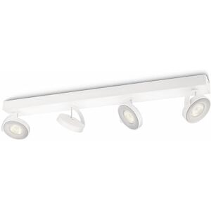 Philips Clockwork Decken-/Wandleuchte 4er Spots, dimmbar WarmGlow, 22W, 2200-2700 K, Weiß, IP20, blendfrei, flimmerfrei Philips Clockwork Decken-/Wandleuchte 4er Spots, dimmbar WarmGlow, 22W, 2200-2700 K, Weiß, IP20, blendfrei, flimmerfrei
