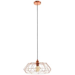Eglo Závěsná lampa Carlton 2, 1 plamenné vintage závěsné svítidlo, retro závěsná lampa z oceli, barva: měď, objímka: E27 Eglo Závěsná lampa Carlton 2, 1 plamenné vintage závěsné svítidlo, retro závěsná lampa z oceli, barva: měď, objímka: E27