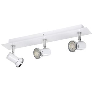 Eglo LED stropní svítidlo Tamara 1, 3 žárovky stropní svítidlo koupelna, koupelna lampa z kovu v chromu, sklo v bílé barvě, stropní zářič, bodová světla vč. žárovky GU10, teplá bílá, IP44 Eglo LED stropní svítidlo Tamara 1, 3 žárovky stropní svítidlo koupelna, koupelna lampa z kovu v chromu, sklo v bílé barvě, stropní zářič, bodová světla vč. žárovky GU10, teplá bílá, IP44
