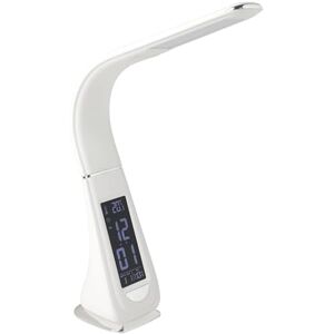 Eglo LED stolní lampa Cognoli, stolní lampa s dotykem, neutrální bílá, stmívatelná, informační displej, budík, lampa na psací stůl z plastu, kancelářská lampa v bílé barvě Eglo LED stolní lampa Cognoli, stolní lampa s dotykem, neutrální bílá, stmívatelná, informační displej, budík, lampa na psací stůl z plastu, kancelářská lampa v bílé barvě