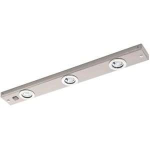 Eglo LED podhledové svítidlo Kob, 3 žárovky pod skříňku kuchyně z kovu ve stříbrné barvě, kuchyňská lampa s kolébkovým spínačem, kuchyňské světlo teplá bílá Eglo LED podhledové svítidlo Kob, 3 žárovky pod skříňku kuchyně z kovu ve stříbrné barvě, kuchyňská lampa s kolébkovým spínačem, kuchyňské světlo teplá bílá