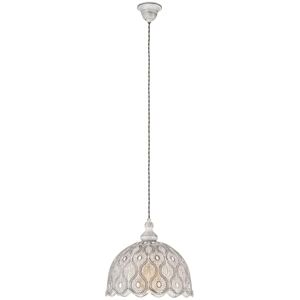 Eglo Závěsné svítidlo Talbot 2, závěsná lampa s 1 žárovkou vintage, orientální, boho, závěsné svítidlo ocel v bílé antice, lampa na jídelní stůl, závěsná lampa do obývacího pokoje, objímka E27 Eglo Závěsné svítidlo Talbot 2, závěsná lampa s 1 žárovkou vintage, orientální, boho, závěsné svítidlo ocel v bílé antice, lampa na jídelní stůl, závěsná lampa do obývacího pokoje, objímka E27