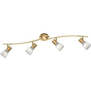 Trio-Leuchten LED stropní svítidlo "Levisto" z mosazi matné, sklo alabastrově bílé 871010408 Trio-Leuchten LED stropní svítidlo "Levisto" z mosazi matné, sklo alabastrově bílé 871010408