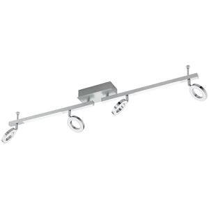 Eglo LED stropní svítidlo Cardillo, stropní svítidlo se 4 žárovkami, stropní zářič z hliníku, kovu a plastu, lampa do obývacího pokoje v chromu, LED lampa do chodby teplá bílá Eglo LED stropní svítidlo Cardillo, stropní svítidlo se 4 žárovkami, stropní zářič z hliníku, kovu a plastu, lampa do obývacího pokoje v chromu, LED lampa do chodby teplá bílá