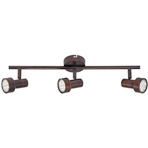 Briloner Svítidla LED stropní svítidlo, stropní lampa se 3 otočnými a otočnými bodovými body, objímka: GU10, vč. 3 x 3 W, kov, rozměry: 48 x 12 cm, barva: antická měď Briloner Svítidla LED stropní svítidlo, stropní lampa se 3 otočnými a otočnými bodovými body, objímka: GU10, vč. 3 x 3 W, kov, rozměry: 48 x 12 cm, barva: antická měď