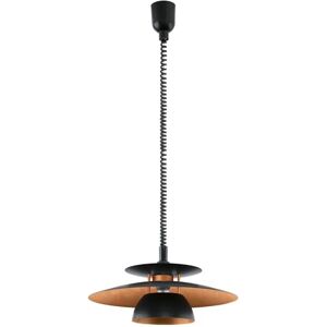 Eglo Závěsné svítidlo Brenda, závěsná lampa s 1 žárovkou, závěsné svítidlo z kovu a plastu, lampa na jídelní stůl v černé, měď, závěsná lampa do obývacího pokoje s objímkou E27, Ø 43 cm Eglo Závěsné svítidlo Brenda, závěsná lampa s 1 žárovkou, závěsné svítidlo z kovu a plastu, lampa na jídelní stůl v černé, měď, závěsná lampa do obývacího pokoje s objímkou E27, Ø 43 cm