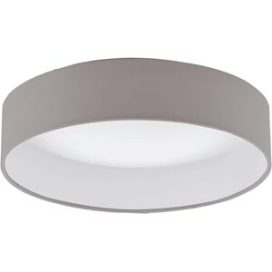 Eglo LED stropní svítidlo Palomaro, stropní svítidlo látka, lampa do obývacího pokoje z textilu, plast, barva: šedohnědá, bílá, Ø: 32 cm Eglo LED stropní svítidlo Palomaro, stropní svítidlo látka, lampa do obývacího pokoje z textilu, plast, barva: šedohnědá, bílá, Ø: 32 cm