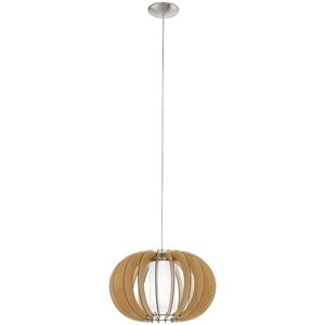 Eglo Závěsné svítidlo Stellato 1, 1 plamenná závěsná lampa vintage, závěsné svítidlo z oceli, dřeva a skla v matném niklu, javor, bílá, lampa na jídelní stůl, lampa do obývacího pokoje závěsná s Eglo Závěsné svítidlo Stellato 1, 1 plamenná závěsná lampa vintage, závěsné svítidlo z oceli, dřeva a skla v matném niklu, javor, bílá, lampa na jídelní stůl, lampa do obývacího pokoje závěsná s