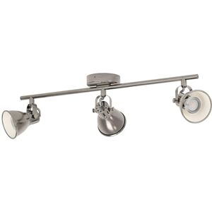 Eglo LED stropní svítidlo Seras, stropní svítidlo se 3 žárovkami, průmyslové, stropní zářič z kovu, lampa do obývacího pokoje v niklové antice, lampa do chodby, bodová světla vč. osvětlovacího Eglo LED stropní svítidlo Seras, stropní svítidlo se 3 žárovkami, průmyslové, stropní zářič z kovu, lampa do obývacího pokoje v niklové antice, lampa do chodby, bodová světla vč. osvětlovacího