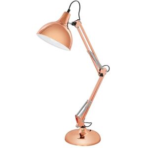 Eglo Stolní lampa Borgillio, vintage lampa na psací stůl v industriálním designu, lampa na noční stolek z kovu v mědi, objímka E27, vč. vypínače Eglo Stolní lampa Borgillio, vintage lampa na psací stůl v industriálním designu, lampa na noční stolek z kovu v mědi, objímka E27, vč. vypínače