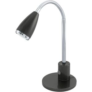 Eglo Stolní lampa Fox, 1 plamenná stolní lampa, klasická, stolní lampa z oceli, kancelářská lampa v antracitové, chromové, objímka GU10 Eglo Stolní lampa Fox, 1 plamenná stolní lampa, klasická, stolní lampa z oceli, kancelářská lampa v antracitové, chromové, objímka GU10