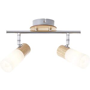 Brilliant Lampe Babsan Spotrohr 2flg holz hell/weiß 2x C35, E14, 3.5W, geeignet für Kerzenlampen (nicht enthalten) Köpfe schwenkbar Brilliant Lampe Babsan Spotrohr 2flg holz hell/weiß 2x C35, E14, 3.5W, geeignet für Kerzenlampen (nicht enthalten) Köpfe schwenkbar