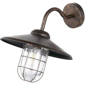 Eglo Venkovní nástěnná lampa Melgoa, 1 plamenné venkovní svítidlo, nástěnné svítidlo z pozinkované oceli se vzhledem rzi a sklem, objímka E27, IP44 Eglo Venkovní nástěnná lampa Melgoa, 1 plamenné venkovní svítidlo, nástěnné svítidlo z pozinkované oceli se vzhledem rzi a sklem, objímka E27, IP44