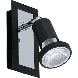 Eglo LED nástěnná lampa Sarria, nástěnné svítidlo, nástěnné svítidlo z kovu, lampa do obývacího pokoje v černé, chrom, lampa s vypínačem, bodové světlo vč. žárovky GU10, teplá bílá Eglo LED nástěnná lampa Sarria, nástěnné svítidlo, nástěnné svítidlo z kovu, lampa do obývacího pokoje v černé, chrom, lampa s vypínačem, bodové světlo vč. žárovky GU10, teplá bílá