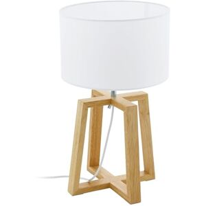 Eglo Stolní lampa Chietino 1, stolní lampa s 1 žárovkou Nature Design, lampa na noční stolek ze dřeva, látka a ocel, barva: bílá, přírodní, objímka: E27, vč. vypínače Eglo Stolní lampa Chietino 1, stolní lampa s 1 žárovkou Nature Design, lampa na noční stolek ze dřeva, látka a ocel, barva: bílá, přírodní, objímka: E27, vč. vypínače