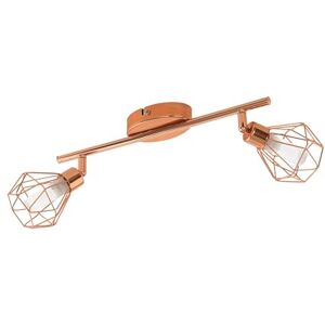 Eglo LED stropní svítidlo Zapata, 2 žárovky stropní svítidlo, stropní reflektor z kovu a satinovaného skla, lampa do obývacího pokoje v mědi, bílá, lampa do chodby vč. světelného zdroje G9, teplá bílá Eglo LED stropní svítidlo Zapata, 2 žárovky stropní svítidlo, stropní reflektor z kovu a satinovaného skla, lampa do obývacího pokoje v mědi, bílá, lampa do chodby vč. světelného zdroje G9, teplá bílá