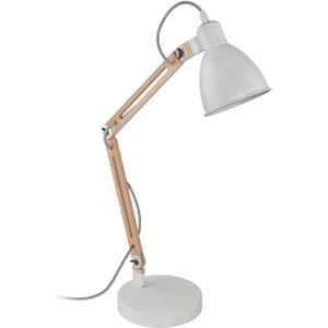 Eglo Stolní lampa Torona 1, stolní lampa vintage, industriální, lampa na noční stolek ze dřeva a kovu, lampa na psací stůl v bílé, přírodní, lampa s vypínačem, E14 Eglo Stolní lampa Torona 1, stolní lampa vintage, industriální, lampa na noční stolek ze dřeva a kovu, lampa na psací stůl v bílé, přírodní, lampa s vypínačem, E14
