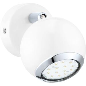 Eglo LED nástěnná lampa Bimeda, nástěnné svítidlo, kovové nástěnné svítidlo v bílé a chromové barvě, lampa do obývacího pokoje, bodové světlo vč. GU10 světelného zdroje, teplá bílá Eglo LED nástěnná lampa Bimeda, nástěnné svítidlo, kovové nástěnné svítidlo v bílé a chromové barvě, lampa do obývacího pokoje, bodové světlo vč. GU10 světelného zdroje, teplá bílá