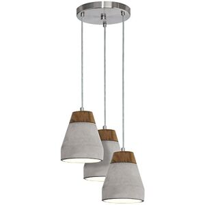 Eglo Závěsná lampa Tarega, 3 prameny betonové závěsné svítidlo, materiál: ocel, dřevo, beton, barva: šedá, hnědá, objímka: E27, Ø: 250 mm Eglo Závěsná lampa Tarega, 3 prameny betonové závěsné svítidlo, materiál: ocel, dřevo, beton, barva: šedá, hnědá, objímka: E27, Ø: 250 mm