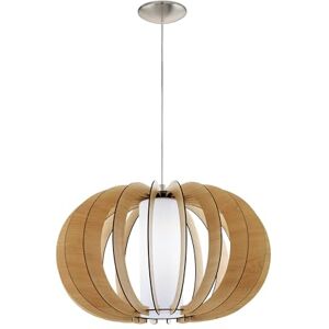 Eglo Závěsné svítidlo Stellato 1, 1 žárovková závěsná lampa vintage, závěsné svítidlo z oceli, dřeva a skla v matném niklu, javor, bílá, lampa na jídelní stůl, lampa do obývacího pokoje, závěsná s Eglo Závěsné svítidlo Stellato 1, 1 žárovková závěsná lampa vintage, závěsné svítidlo z oceli, dřeva a skla v matném niklu, javor, bílá, lampa na jídelní stůl, lampa do obývacího pokoje, závěsná s