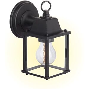 Brilliant Irvin venkovní nástěnné svítidlo, černá, závěsná nástěnná lampa s objímkou IP23 E27 pro LED svítidla, venkovní lampa z kovu/skla odolná proti povětrnostním vlivům, na stěnu domu, terasu a Brilliant Irvin venkovní nástěnné svítidlo, černá, závěsná nástěnná lampa s objímkou IP23 E27 pro LED svítidla, venkovní lampa z kovu/skla odolná proti povětrnostním vlivům, na stěnu domu, terasu a