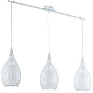 Eglo Závěsná lampa Razoni, moderní závěsné svítidlo, 3 žárovky, materiál: ocel, sklo: satinované, barva: bílá, objímka: E27 Eglo Závěsná lampa Razoni, moderní závěsné svítidlo, 3 žárovky, materiál: ocel, sklo: satinované, barva: bílá, objímka: E27